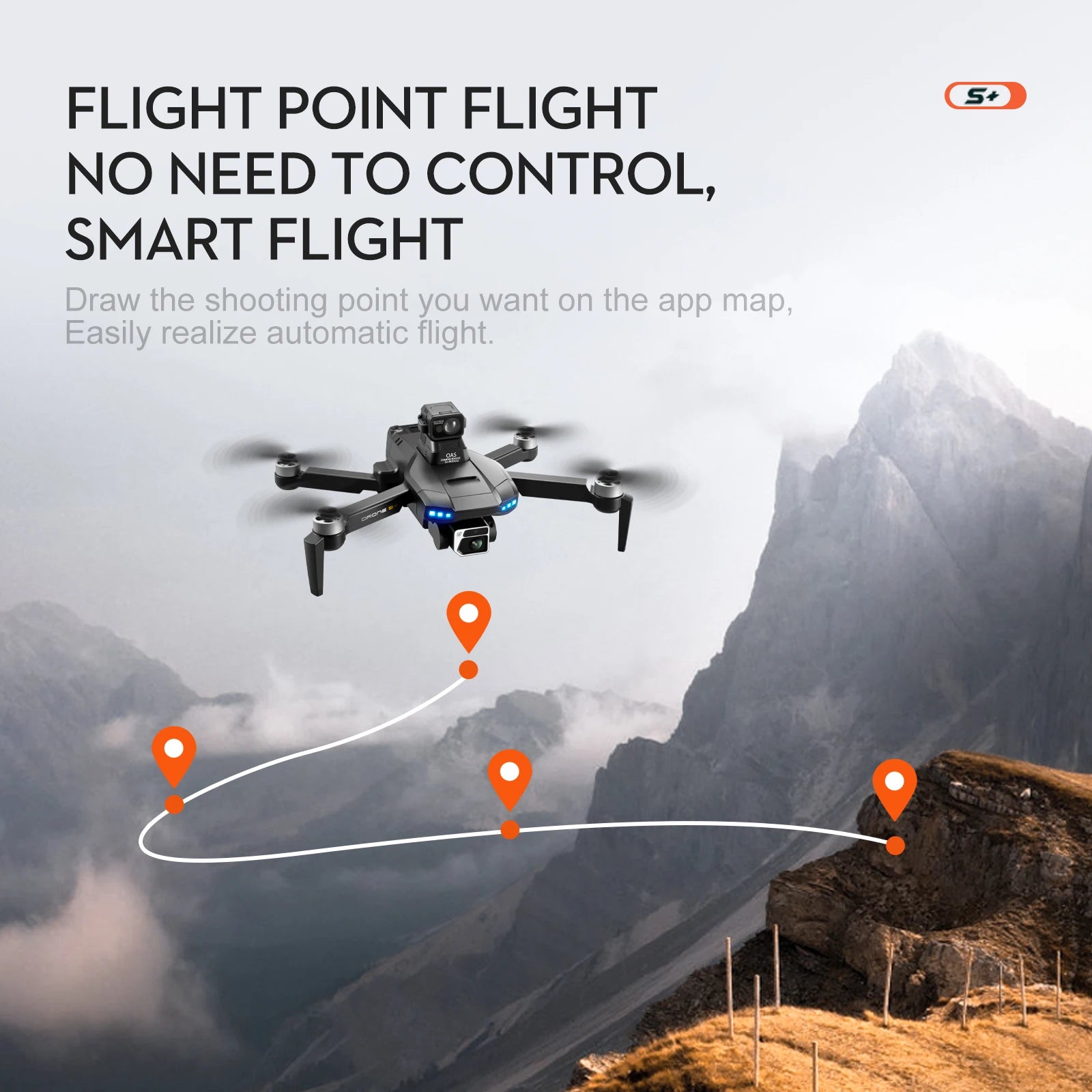 S+ UAV GPS professional HD aerial double shot omnidirectional