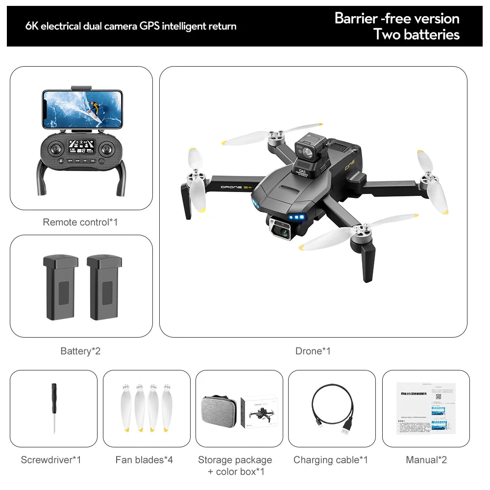 S+ UAV GPS professional HD aerial double shot omnidirectional